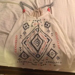 Tank Top that has blue rhinestones